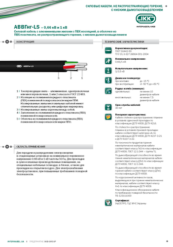 АВВГнг-LS «Интеркабель Киев»™